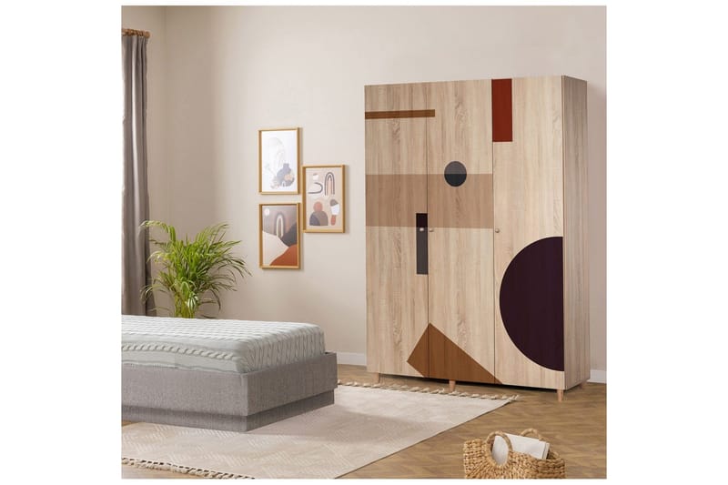 Gladfield Garderobesskåp 135x192 cm - Opbevaring - Tøjopbevaring - Garderobeskabe