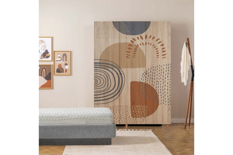 Gladfield Garderobesskåp 135x192 cm - Opbevaring - Tøjopbevaring - Garderobeskabe