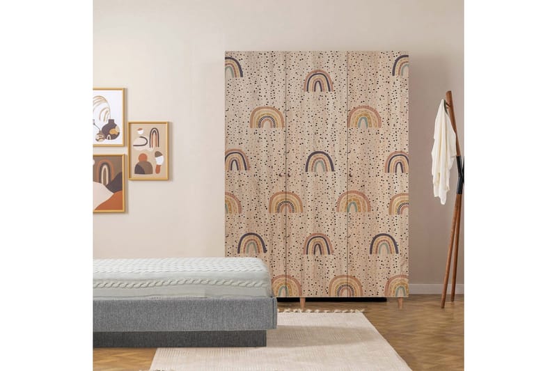 Gladfield Garderobesskåp 135x192 cm - Opbevaring - Tøjopbevaring - Garderobeskabe