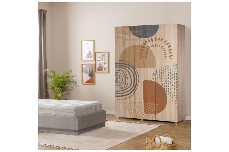 Gladfield Garderobesskåp 135x192 cm - Opbevaring - Tøjopbevaring - Garderobeskabe