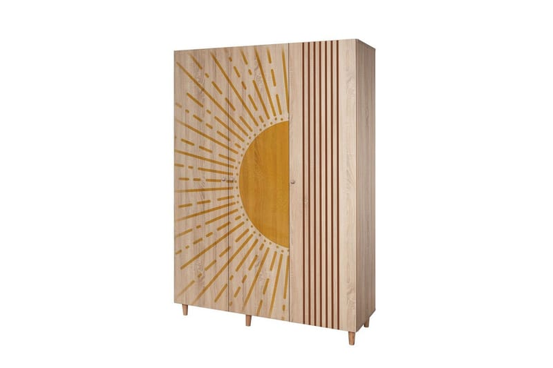 Gladfield Garderobesskåp 135x192 cm - Opbevaring - Tøjopbevaring - Garderobeskabe