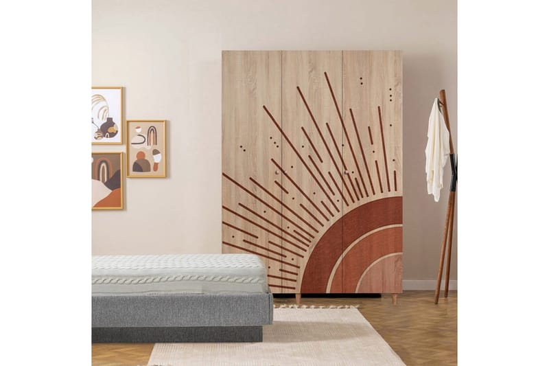 Gladfield Garderobesskåp 135x192 cm - Opbevaring - Tøjopbevaring - Garderobeskabe