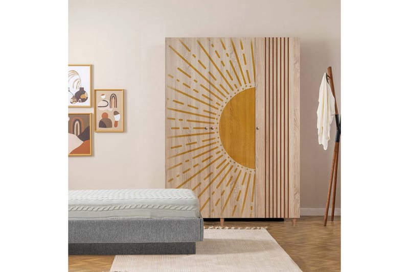 Gladfield Garderobesskåp 135x192 cm - Opbevaring - Tøjopbevaring - Garderobeskabe