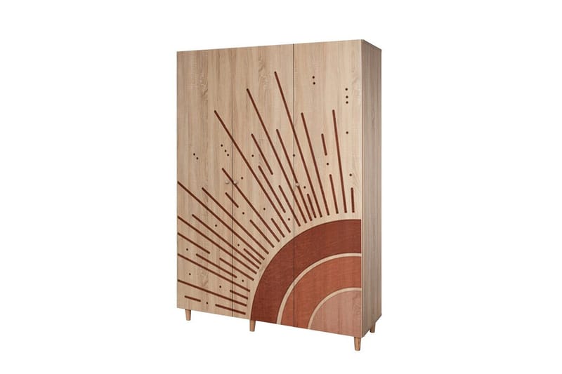 Gladfield Garderobesskåp 135x192 cm - Opbevaring - Tøjopbevaring - Garderobeskabe