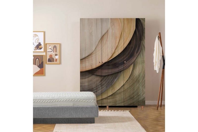 Gladfield Garderobesskåp 135x192 cm - Opbevaring - Tøjopbevaring - Garderobeskabe