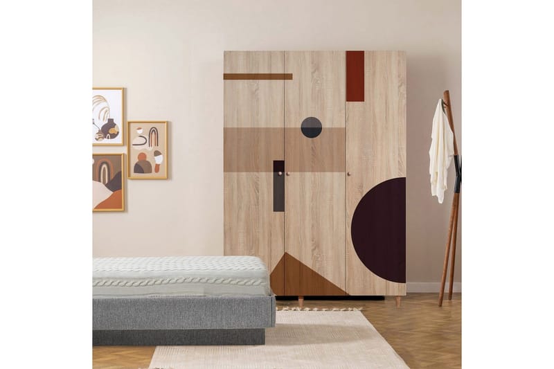 Gladfield Garderobesskåp 135x192 cm - Opbevaring - Tøjopbevaring - Garderobeskabe