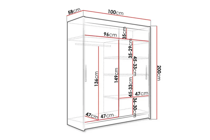 Glenmore Garderob Brown - Opbevaring - Tøjopbevaring - Garderobeskabe