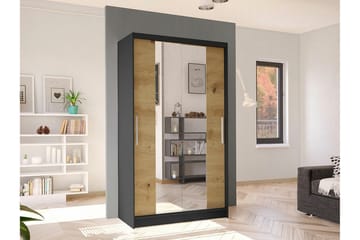 Glenmore Garderob m. Spegel Black - Opbevaring - Tøjopbevaring - Garderobeskabe