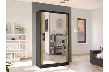 Glenmore Garderob m. Spegel Black - Opbevaring - Tøjopbevaring - Garderobeskabe