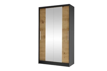 Glenmore Garderob m. Spegel Black - Opbevaring - Tøjopbevaring - Garderobeskabe