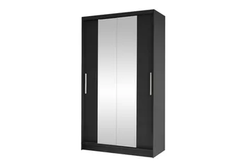 Glenmore Garderob m. Spegel Black - Opbevaring - Tøjopbevaring - Garderobeskabe