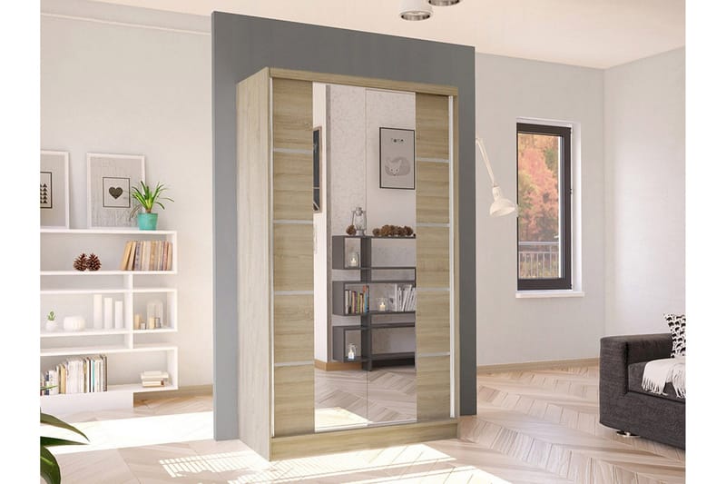 Glenmore Garderob m. Spegel Brown - Opbevaring - Tøjopbevaring - Garderobeskabe