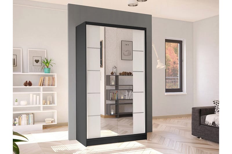 Glenmore Garderob m. Spegel White - Opbevaring - Tøjopbevaring - Garderobeskabe