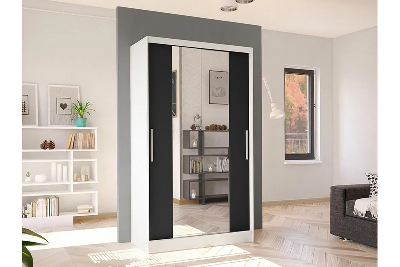 Glenmore Garderob m. Spegel White - Opbevaring - Tøjopbevaring - Garderobeskabe