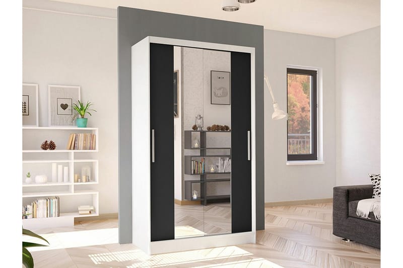 Glenmore Garderob m. Spegel White - Opbevaring - Tøjopbevaring - Garderobeskabe