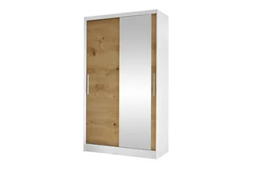 Glenmore Garderob m. Spegel White - Opbevaring - Tøjopbevaring - Garderobeskabe