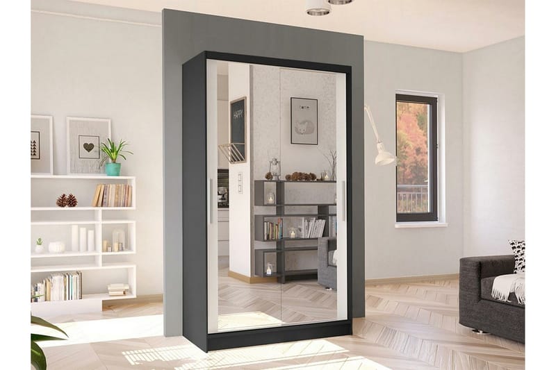 Glenmore Garderob m. Spegel White - Opbevaring - Tøjopbevaring - Garderobeskabe