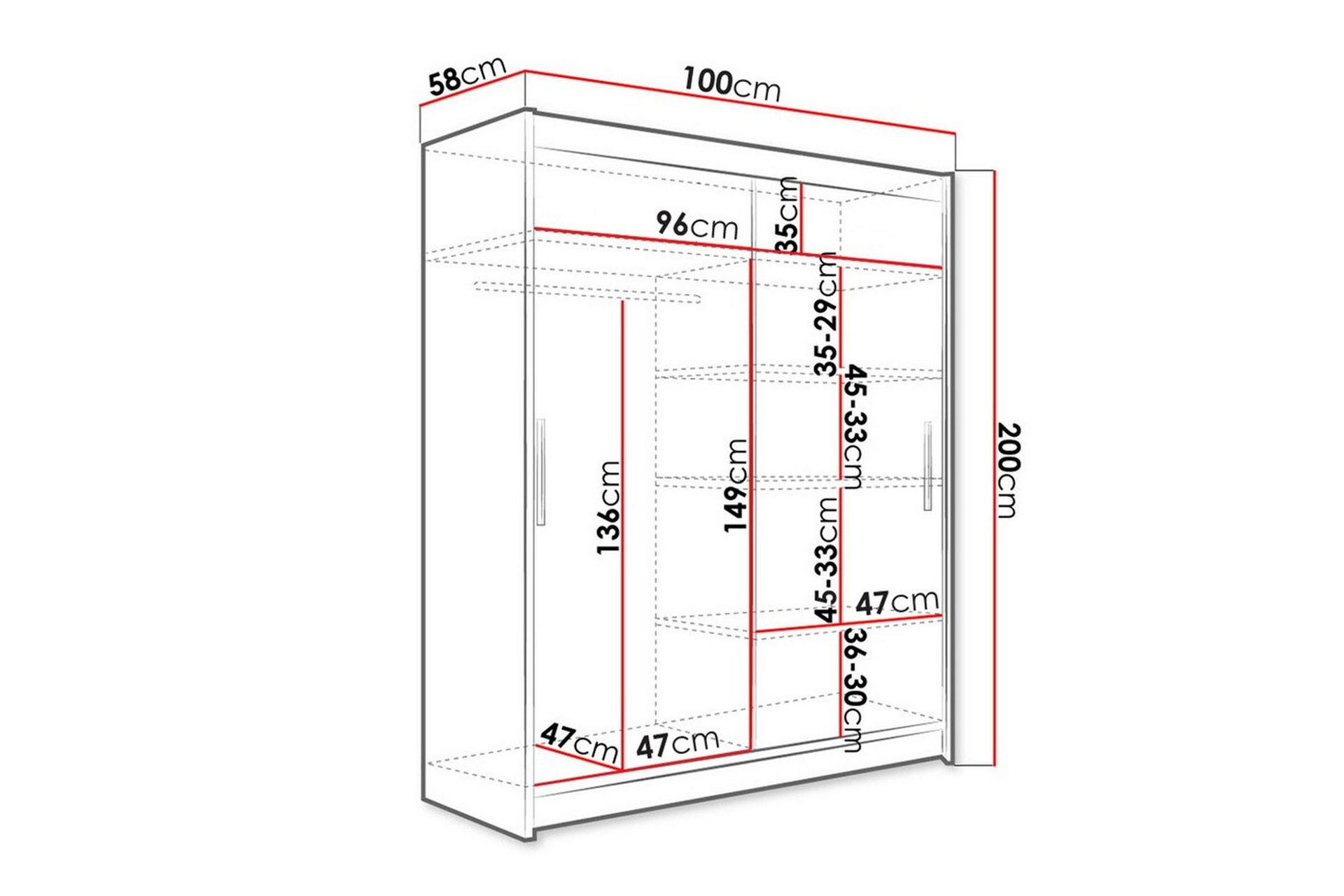 Glenmore Garderobe - Hvid - Opbevaring - Tøjopbevaring - Garderobeskabe
