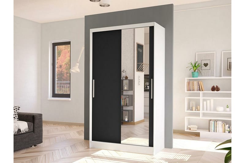Glenmore Garderobe med spejl - Hvid - Opbevaring - Tøjopbevaring - Garderobeskabe