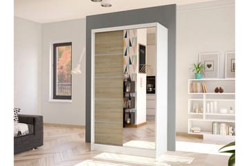 Glenmore Garderobe med spejl - Hvid - Opbevaring - Tøjopbevaring - Garderobeskabe