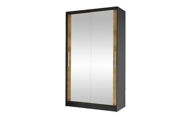 Glenmore Garderobe med spejl - Sort - Opbevaring - Tøjopbevaring - Garderobeskabe