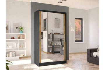 Glenmore Garderobe med spejl - Sort - Opbevaring - Tøjopbevaring - Garderobeskabe