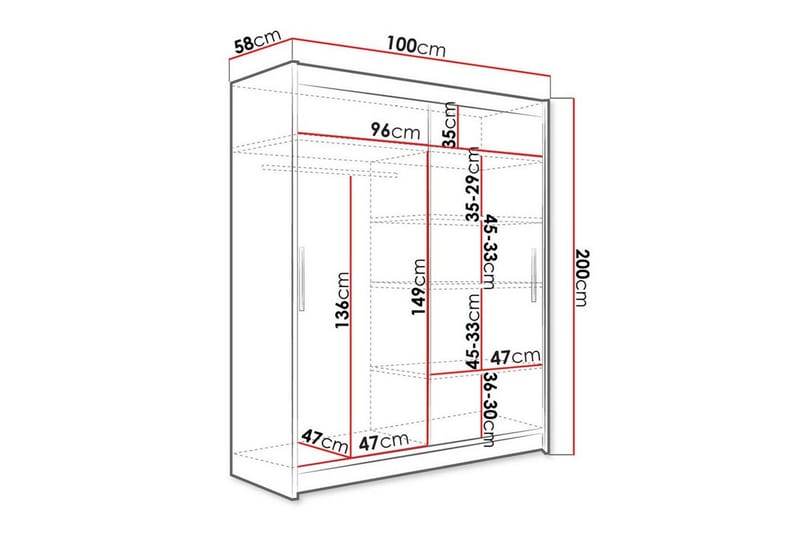 Glenmore Garderobe - Sort - Opbevaring - Tøjopbevaring - Garderobeskabe