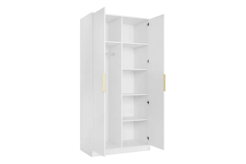 Gudelia Garderob 102x216 cm - Beige - Opbevaring - Tøjopbevaring - Garderobeskabe