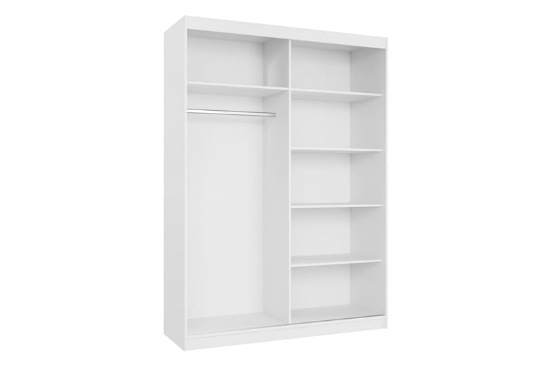 Gudelia Garderob med Spejl 151x216 cm - Beige - Opbevaring - Tøjopbevaring - Garderobeskabe