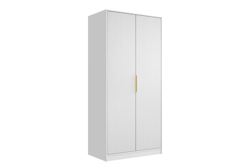 Gudelia Garderobeskab 102x216 cm - Grå - Opbevaring - Tøjopbevaring - Garderobeskabe