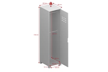 Haltekarr Garderobe 47x47 cm - Grå - Opbevaring - Tøjopbevaring - Garderobeskabe
