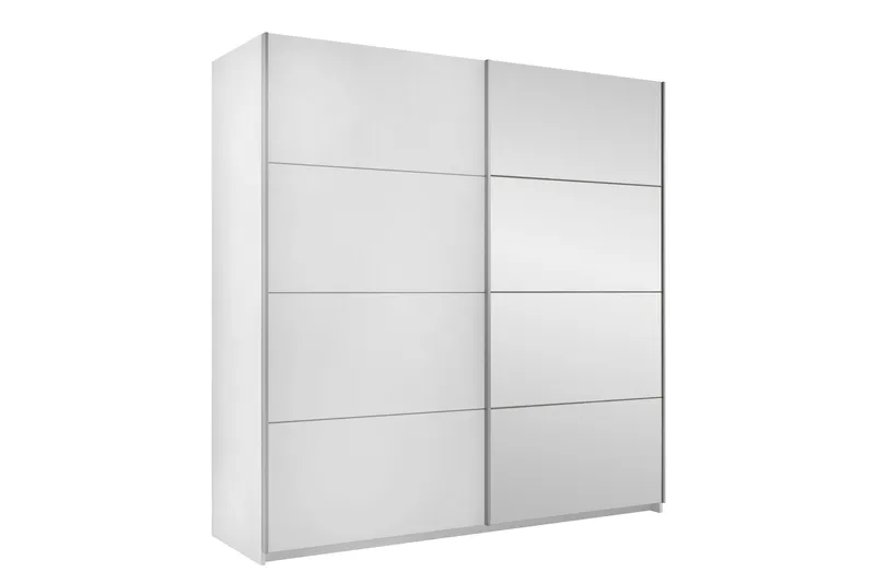 Haparanda Garderob med Spejl 200 cm, Hvid