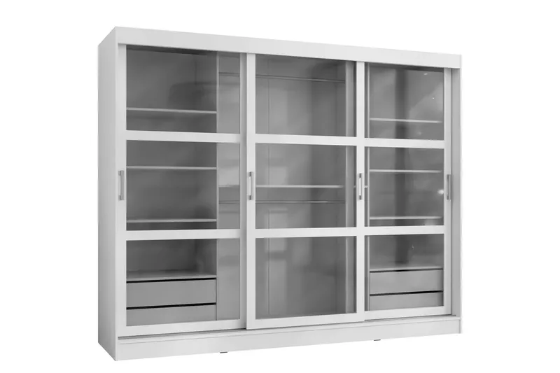 Harvans Garderobeskab 250x203 cm, Hvid