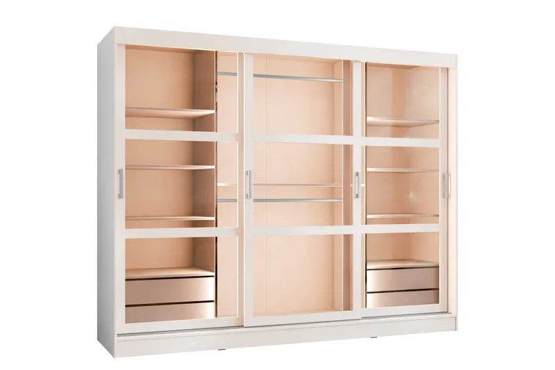 Harvans Garderobeskab 250x203 cm, Hvid