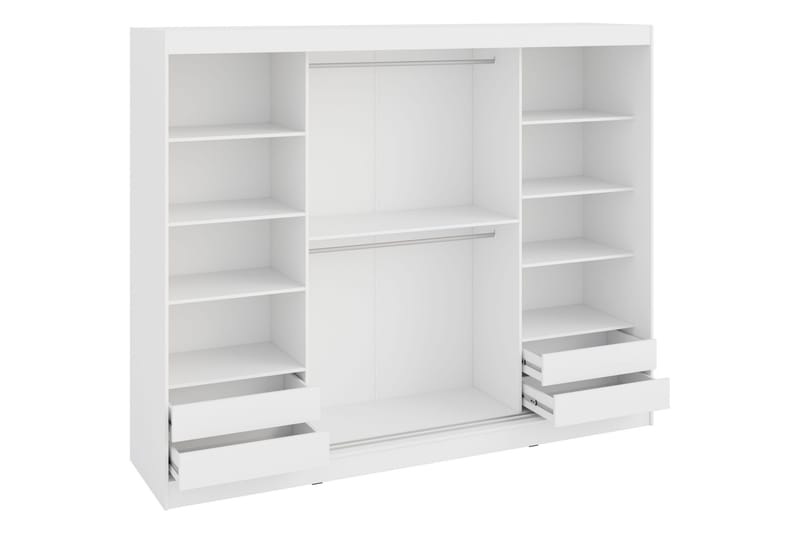 Harvans Garderobeskab 250x203 cm - Sort - Opbevaring - Tøjopbevaring - Garderobeskabe