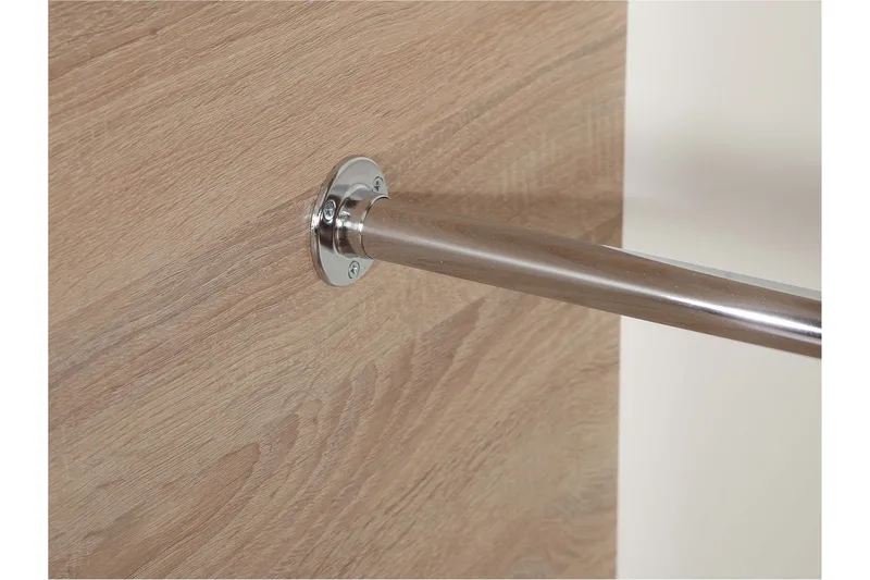 Harvinder Garderob med Spejl 120x205 cm - Beige - Opbevaring - Tøjopbevaring - Garderobeskabe