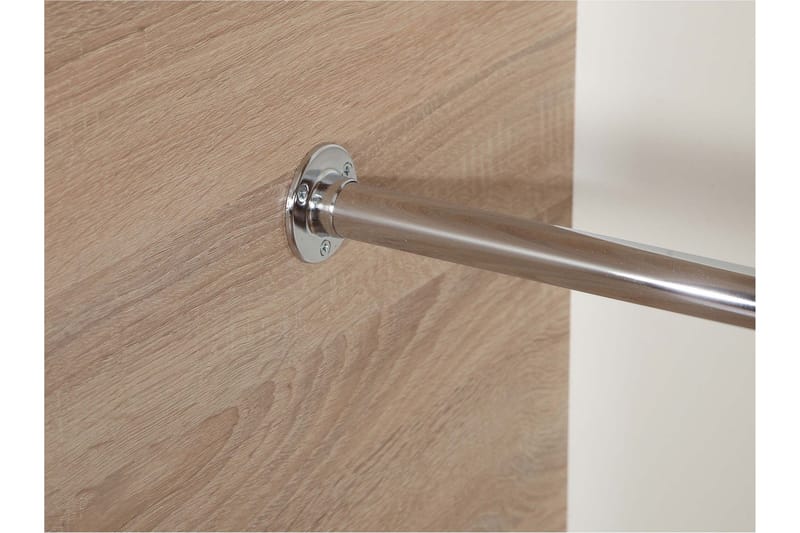 Harvinder Garderob med Spejl 120x205 cm - Beige - Opbevaring - Tøjopbevaring - Garderobeskabe