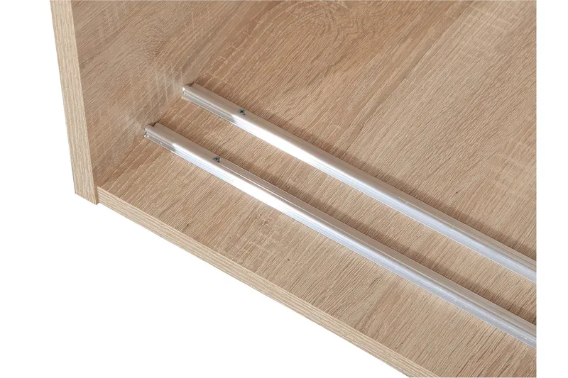 Harvinder Garderob med Spejl 120x205 cm - Beige - Opbevaring - Tøjopbevaring - Garderobeskabe