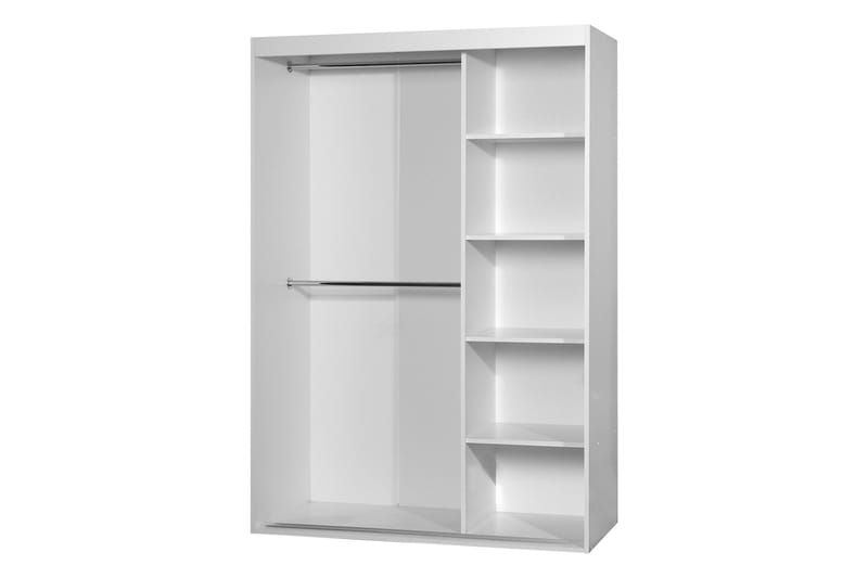 Harvinder Garderob med Spejl 120x205 cm - Beige - Opbevaring - Tøjopbevaring - Garderobeskabe