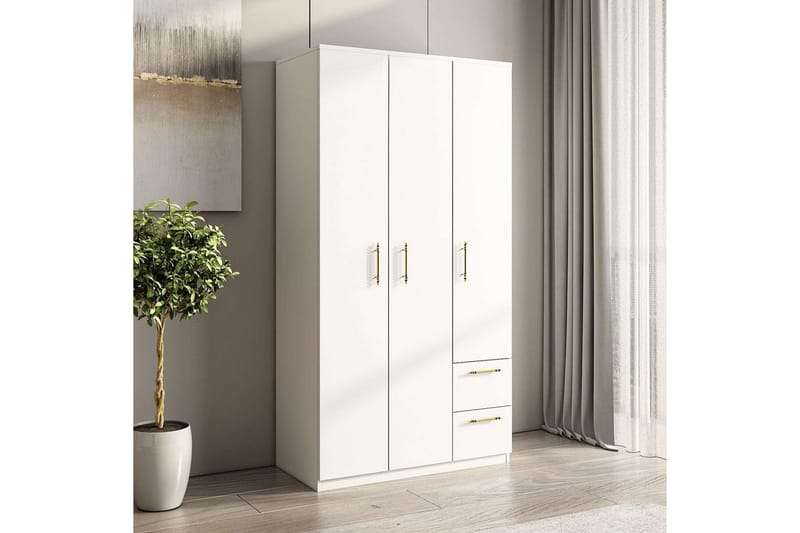 Hearst Garderobe 90x171,8 cm - Hvid - Opbevaring - Tøjopbevaring - Garderobeskabe