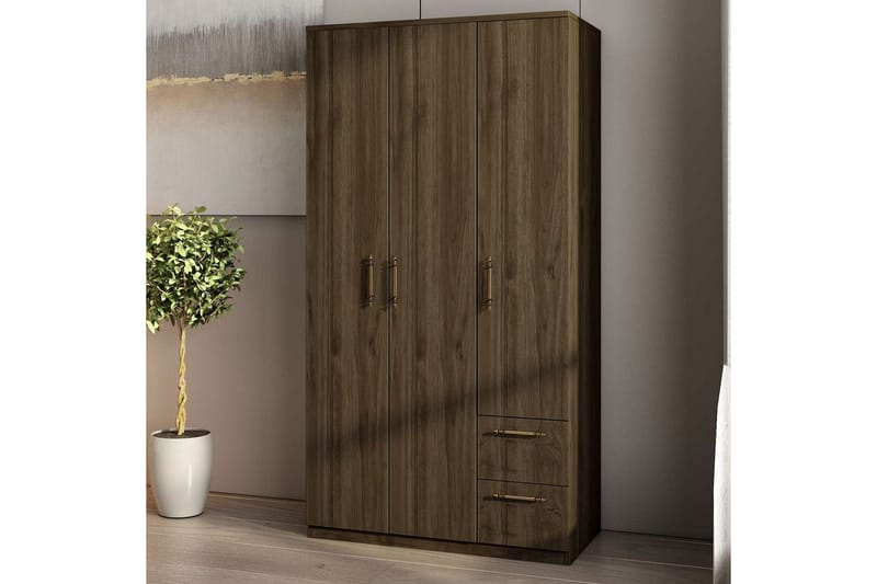 Hearst Garderobe 90x171,8 cm - Valnød - Opbevaring - Tøjopbevaring - Garderobeskabe - Garderobeskab & klædeskab