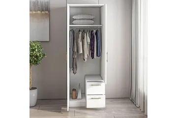 Hearst Garderobesskåp 60x171,8 cm - Hvid - Opbevaring - Tøjopbevaring - Garderobeskabe - Garderobeskab & klædeskab