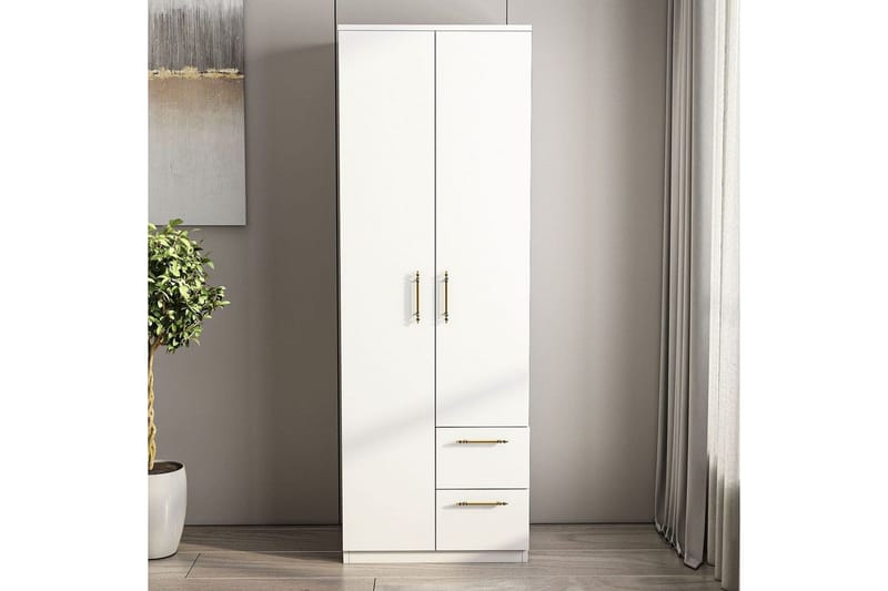 Hearst Garderobesskåp 60x171,8 cm - Hvid - Opbevaring - Tøjopbevaring - Garderobeskabe - Garderobeskab & klædeskab