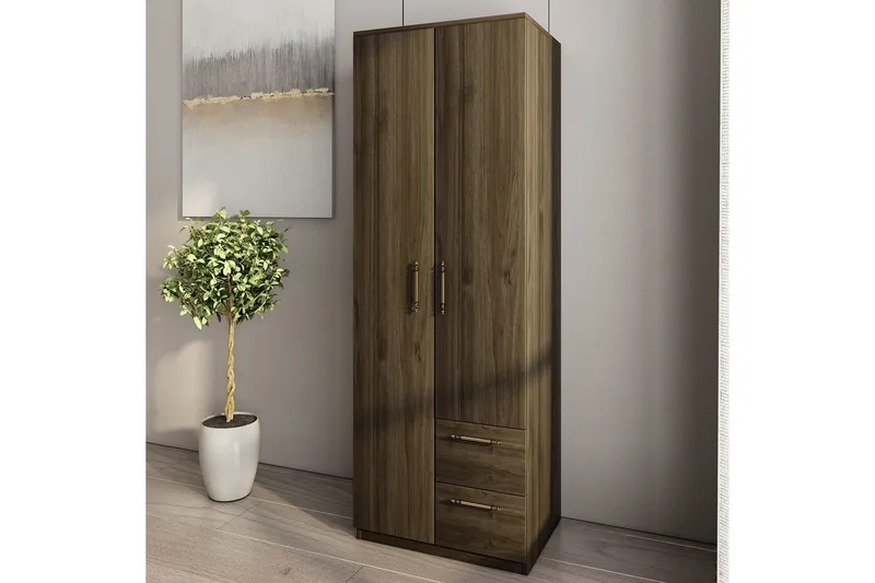 Hearst Garderobesskåp 60x171,8 cm - Valnød - Opbevaring - Tøjopbevaring - Garderobeskabe - Garderobeskab & klædeskab