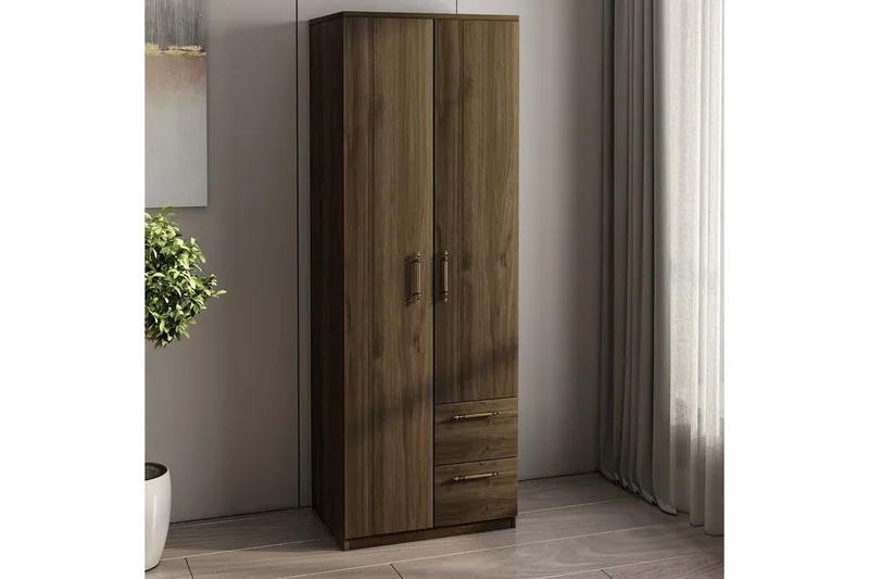 Hearst Garderobesskåp 60x171,8 cm - Valnød - Opbevaring - Tøjopbevaring - Garderobeskabe - Garderobeskab & klædeskab