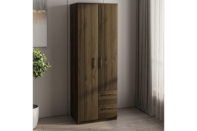 Hearst Garderobesskåp 60x171,8 cm - Valnød - Opbevaring - Tøjopbevaring - Garderobeskabe - Garderobeskab & klædeskab