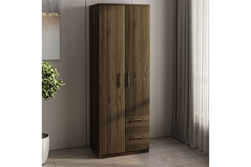 Hearst Garderobesskåp 60x171,8 cm - Valnød - Opbevaring - Tøjopbevaring - Garderobeskabe