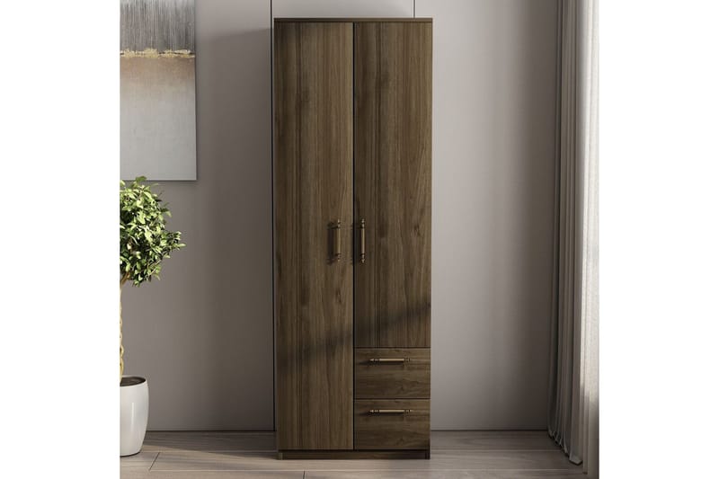 Hearst Garderobesskåp 60x171,8 cm - Valnød - Opbevaring - Tøjopbevaring - Garderobeskabe