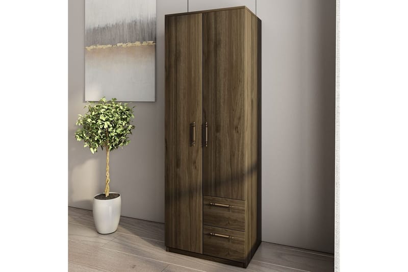 Hearst Garderobesskåp 60x171,8 cm - Valnød - Opbevaring - Tøjopbevaring - Garderobeskabe