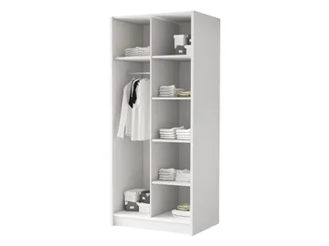 Herrljunga Garderobe 100x215 cm - Brun/Guld - Opbevaring - Tøjopbevaring - Garderobeskabe